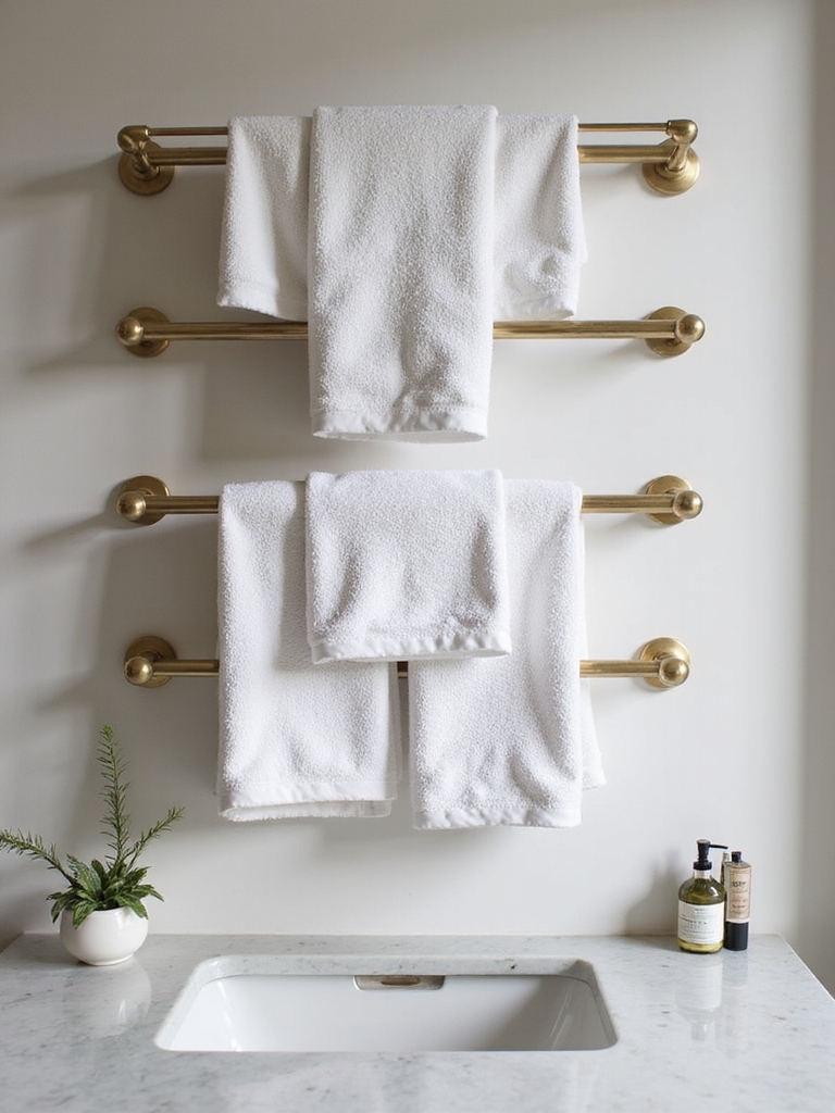 creative wall towel storage