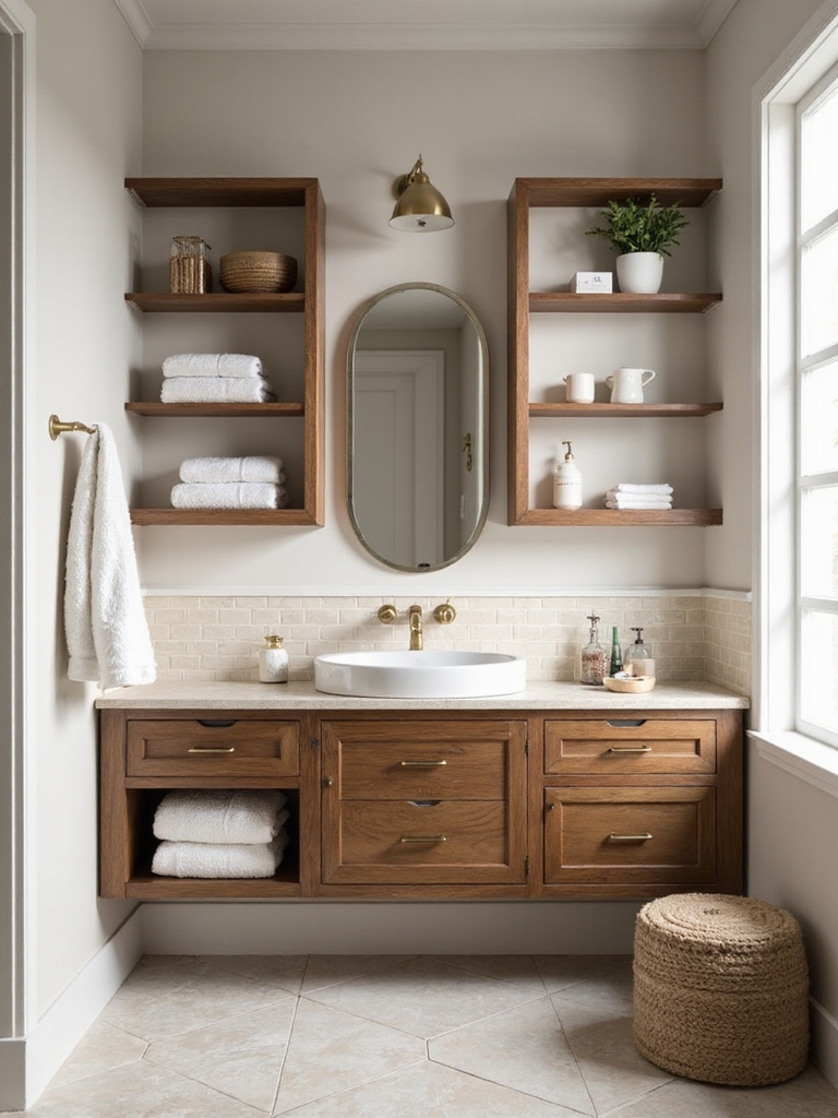 efficient clutter free bathroom zones