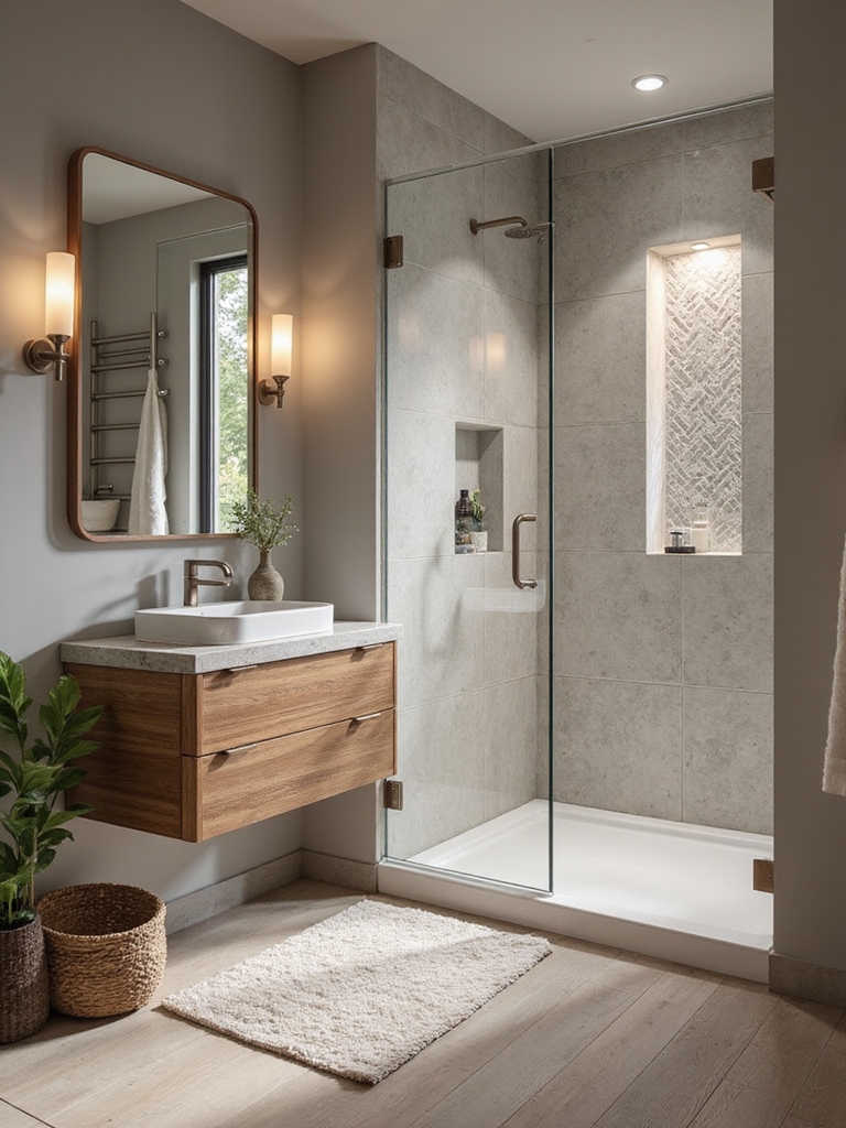 efficient small bathroom layout