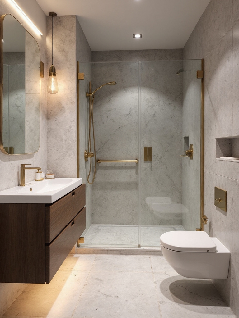 efficient tiny bathroom planning