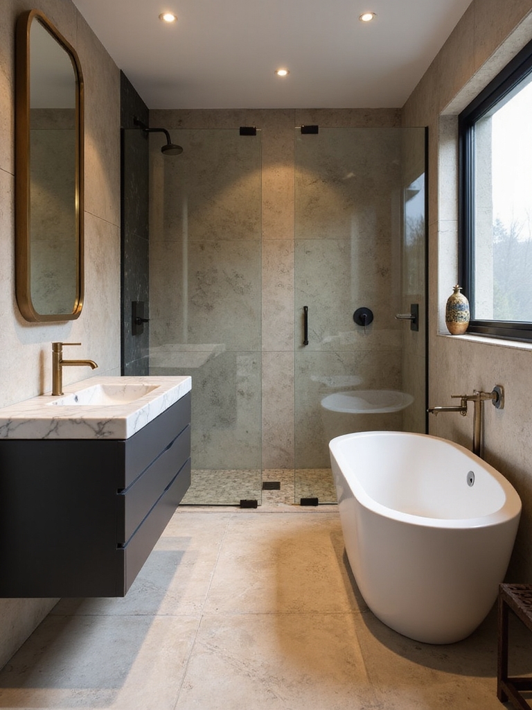 efficiently planned compact bathroom