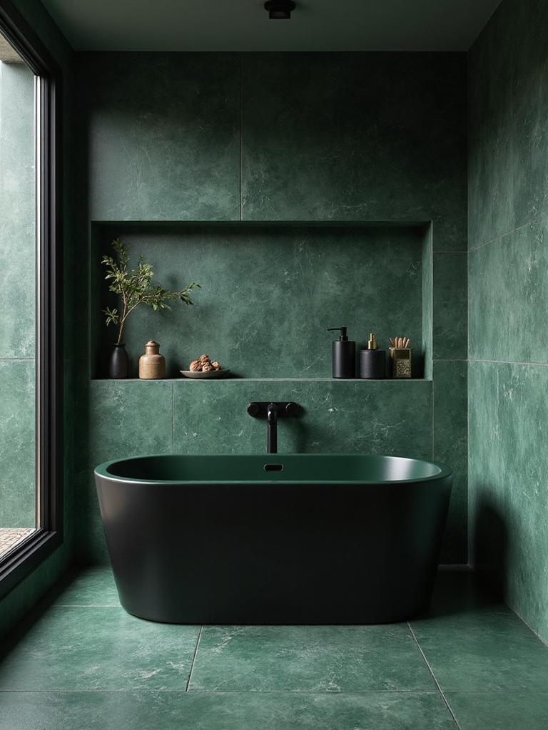 elegant black and green