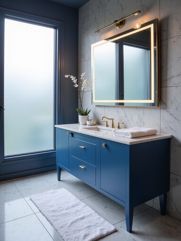 elegant blue bathroom designs