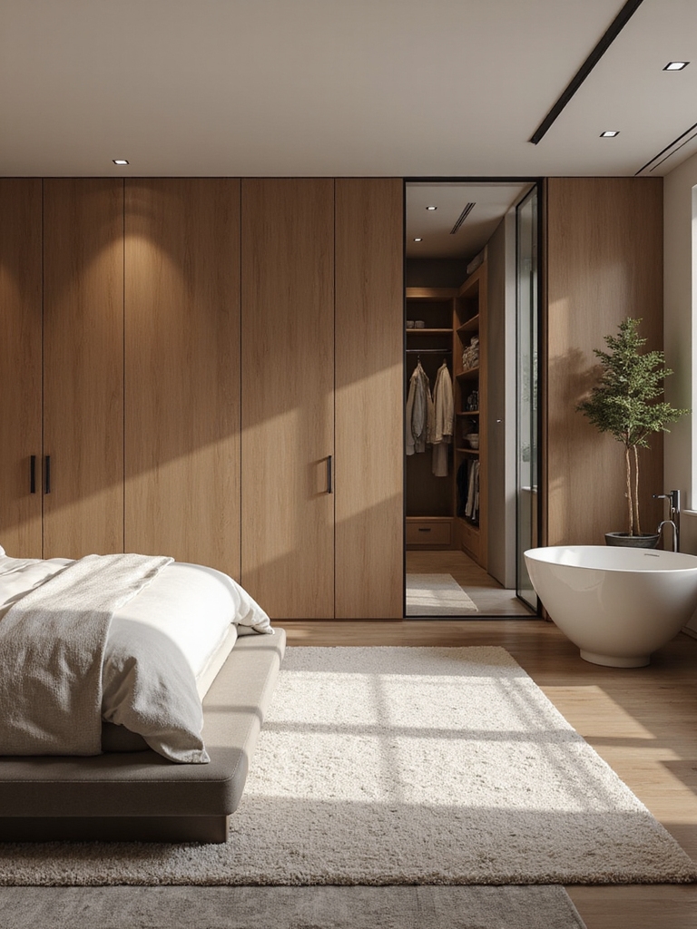 elegant ensuite with closet