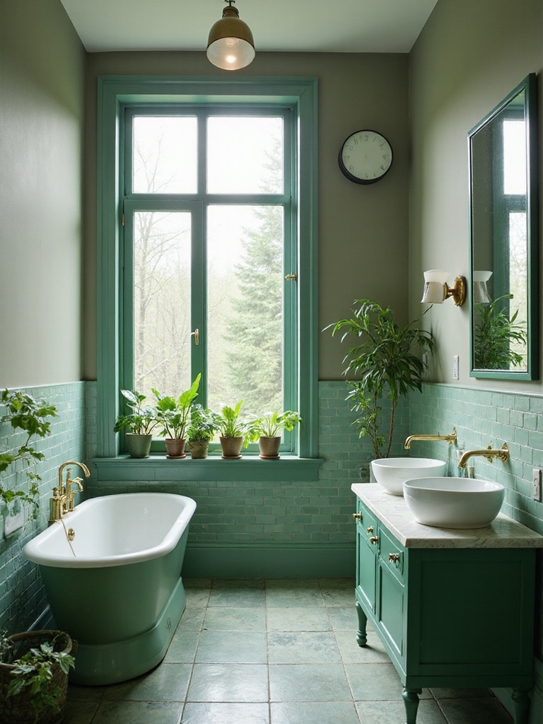 elegant green bathroom designs