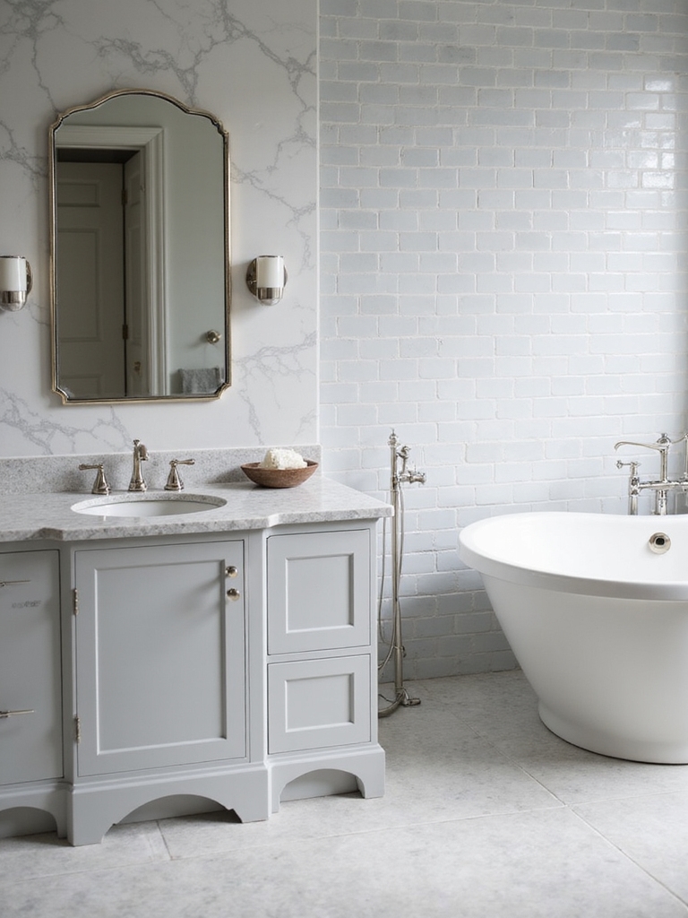 elegant grey and white finishes