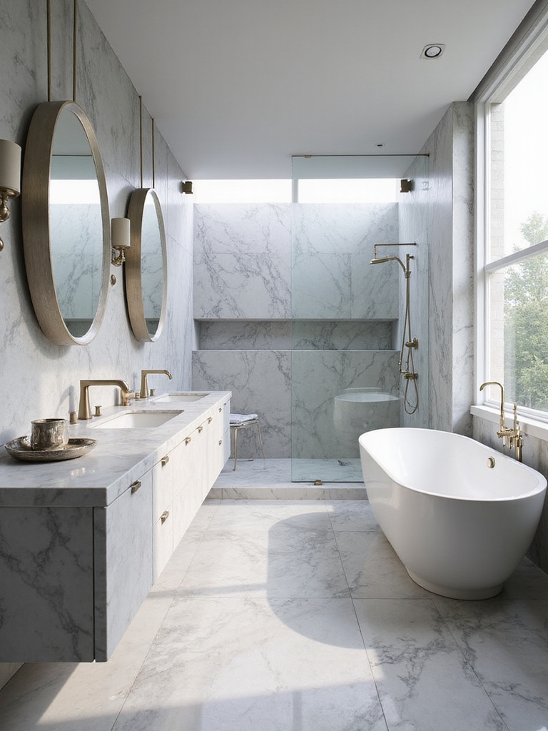 elegant grey marble sanctuary