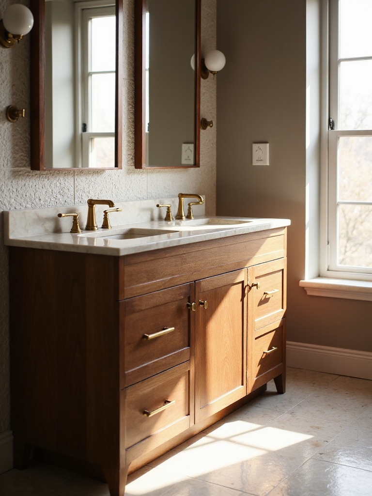 elegant matte brass handles
