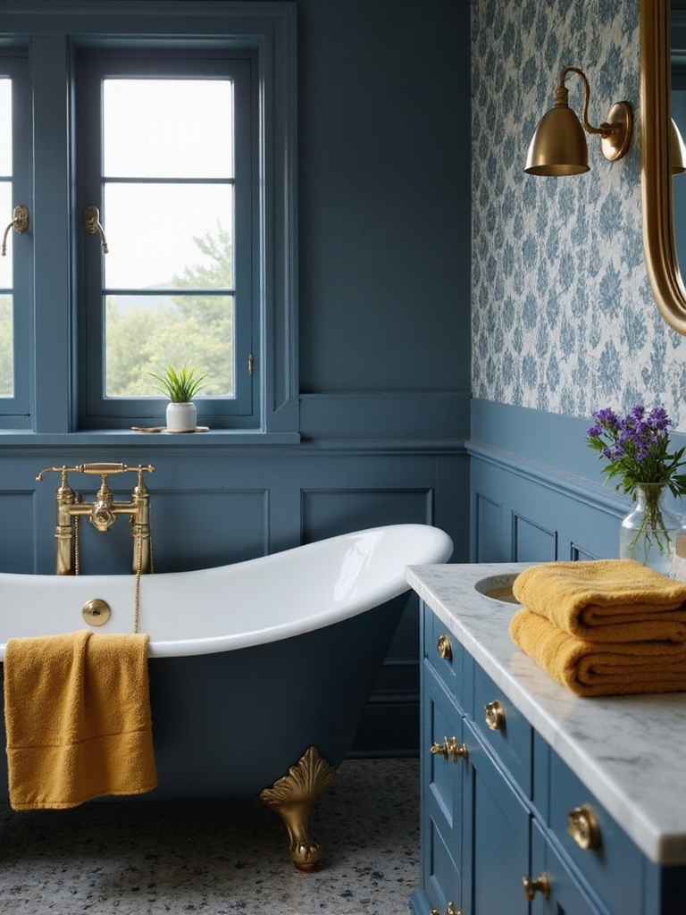 elegant muted blue decor