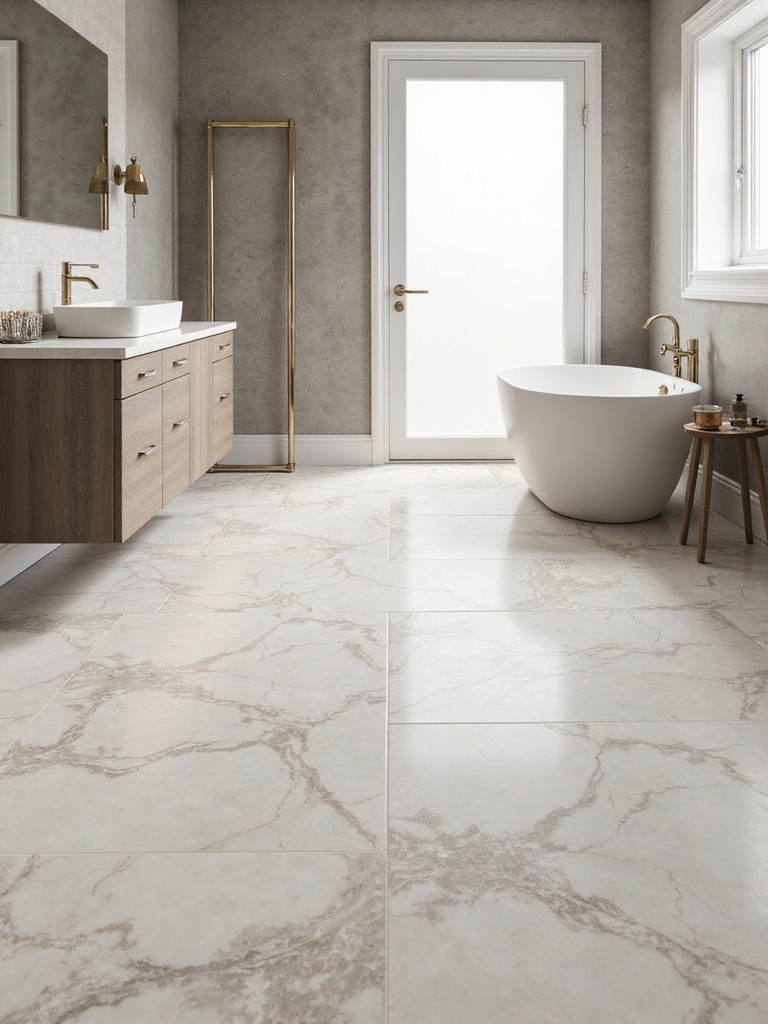 elegant practical bathroom flooring