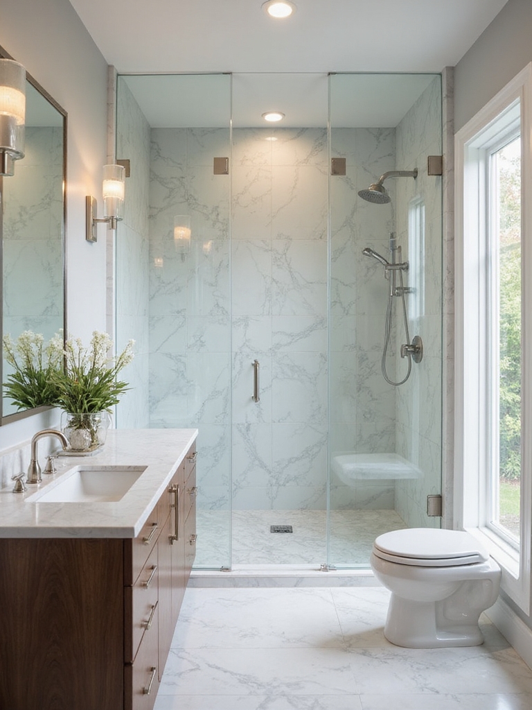 elegant spacious bathroom transformation