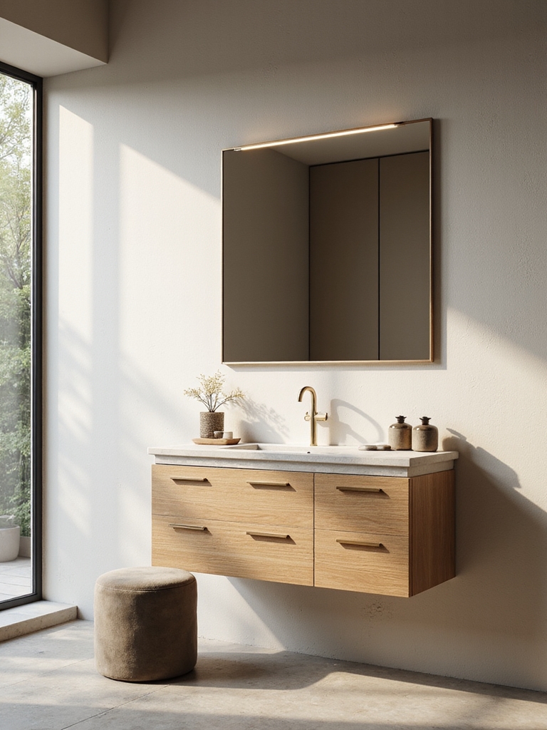 elegant understated bathroom reflections