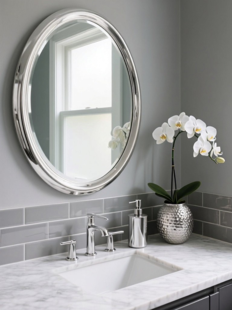 elevate bathroom with silver