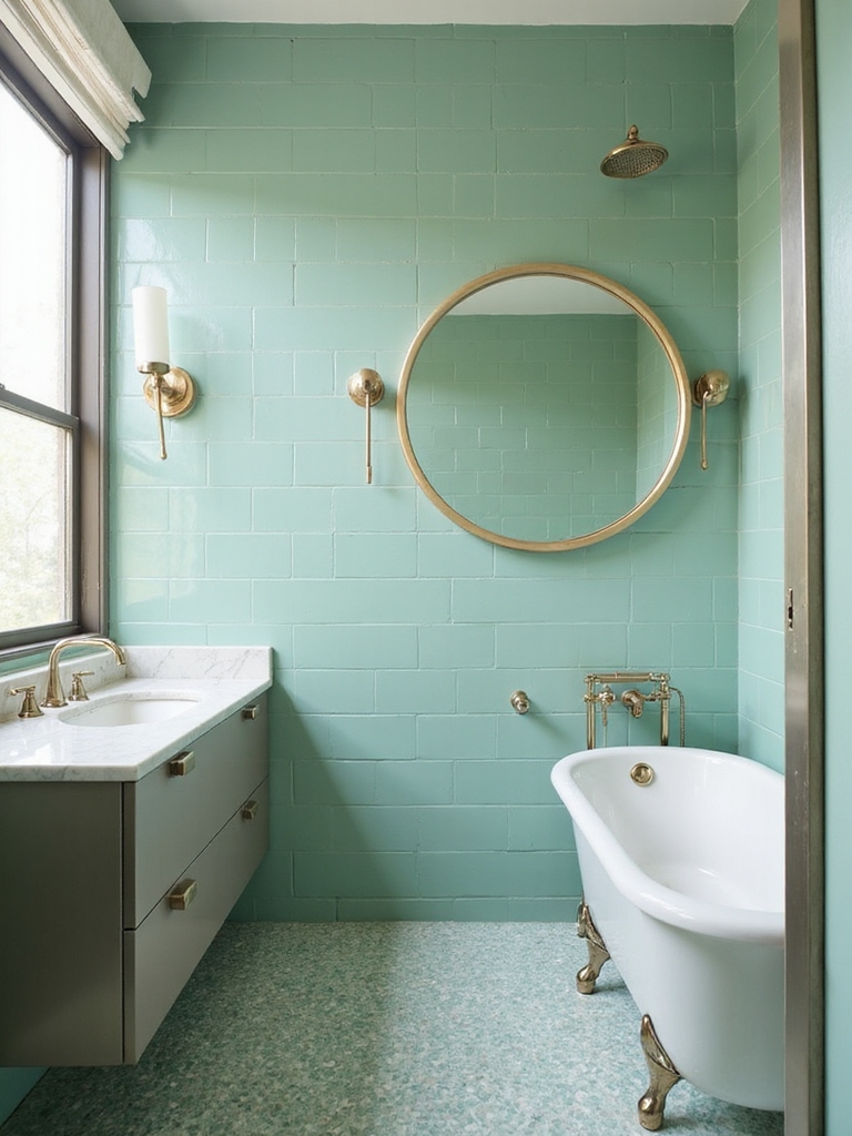 elevate mint green bathrooms