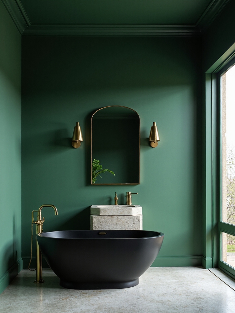 emerald elegance in bathrooms