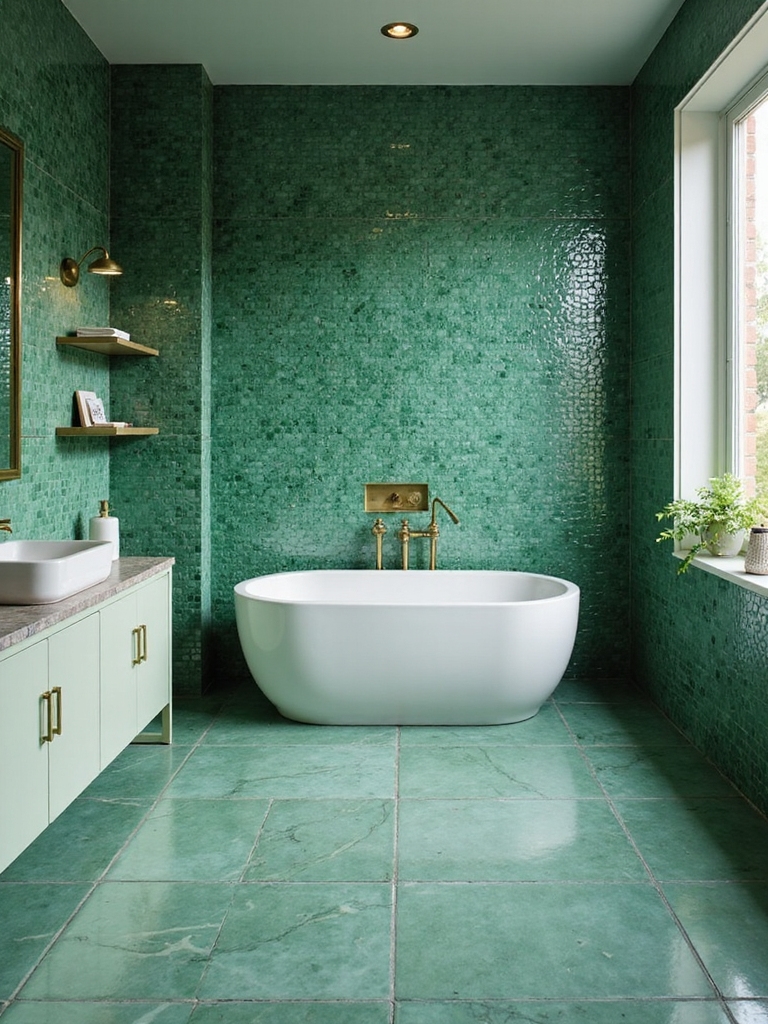 emerald mosaics for budget friendly elegance