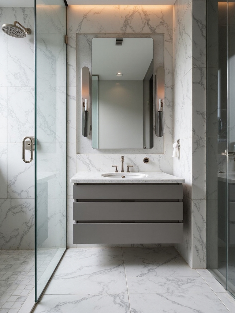 expand small bath visually