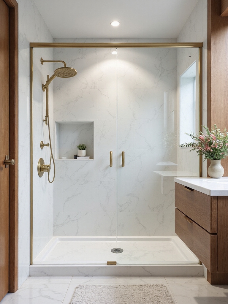 expansive glass shower design