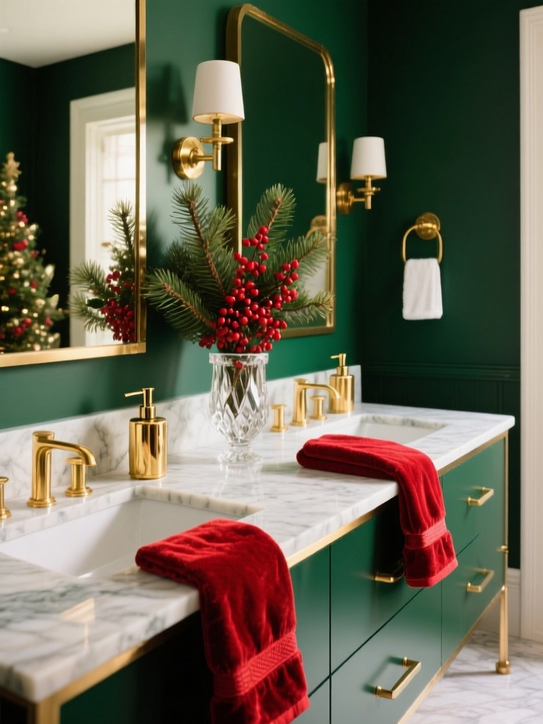 festive bathroom color palette