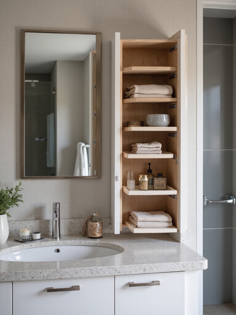 flexible organized bathroom storage