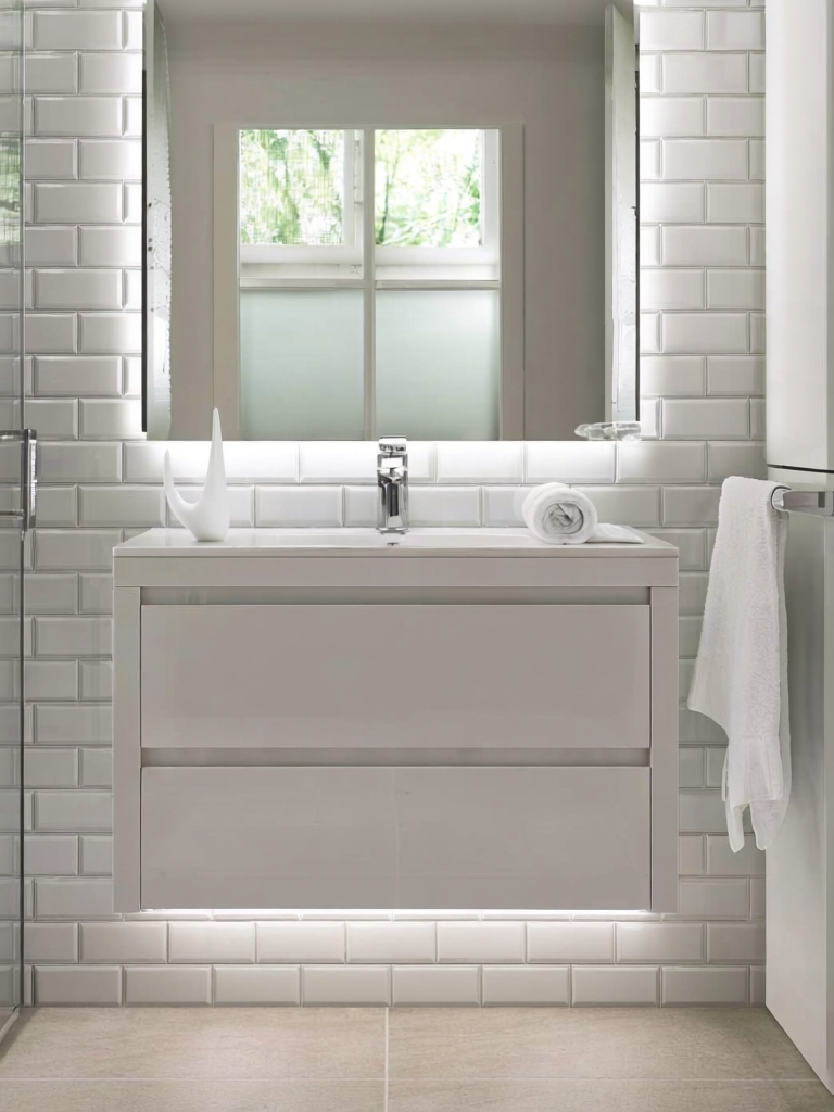 floating vanity enhances space