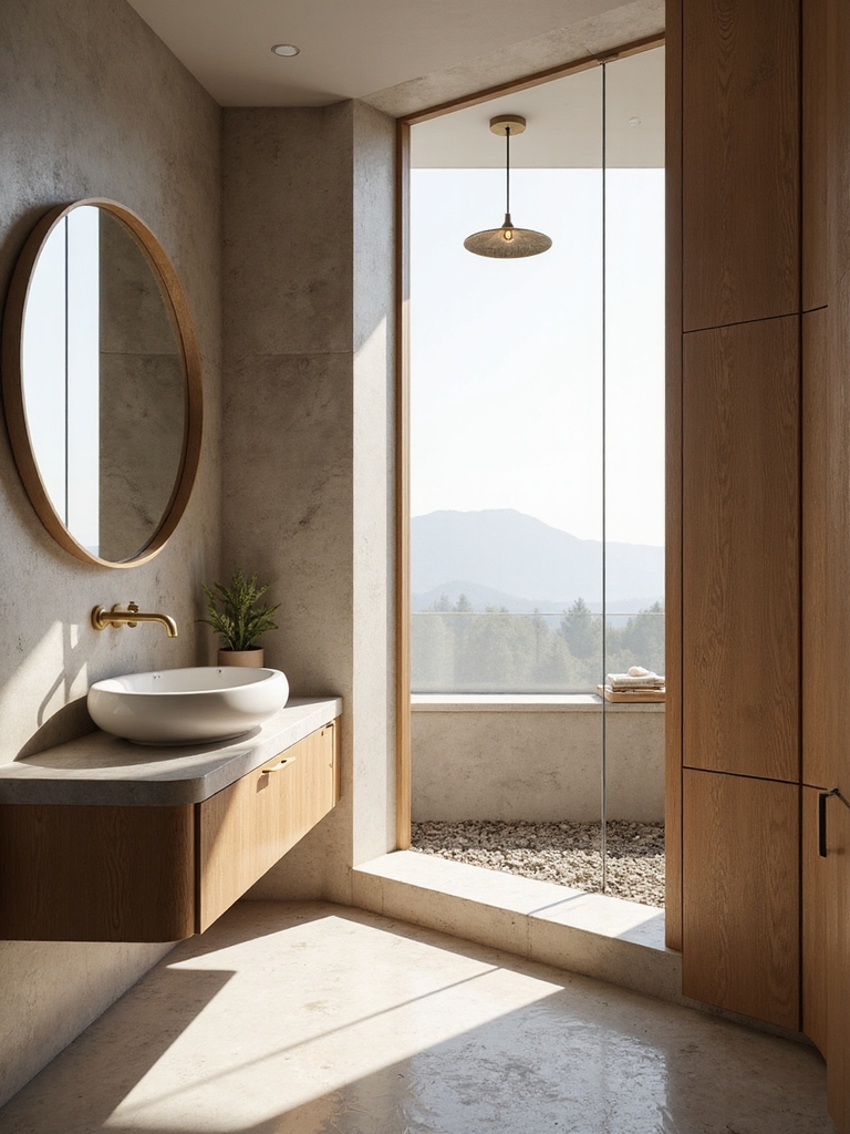 flowing functional bathroom layout