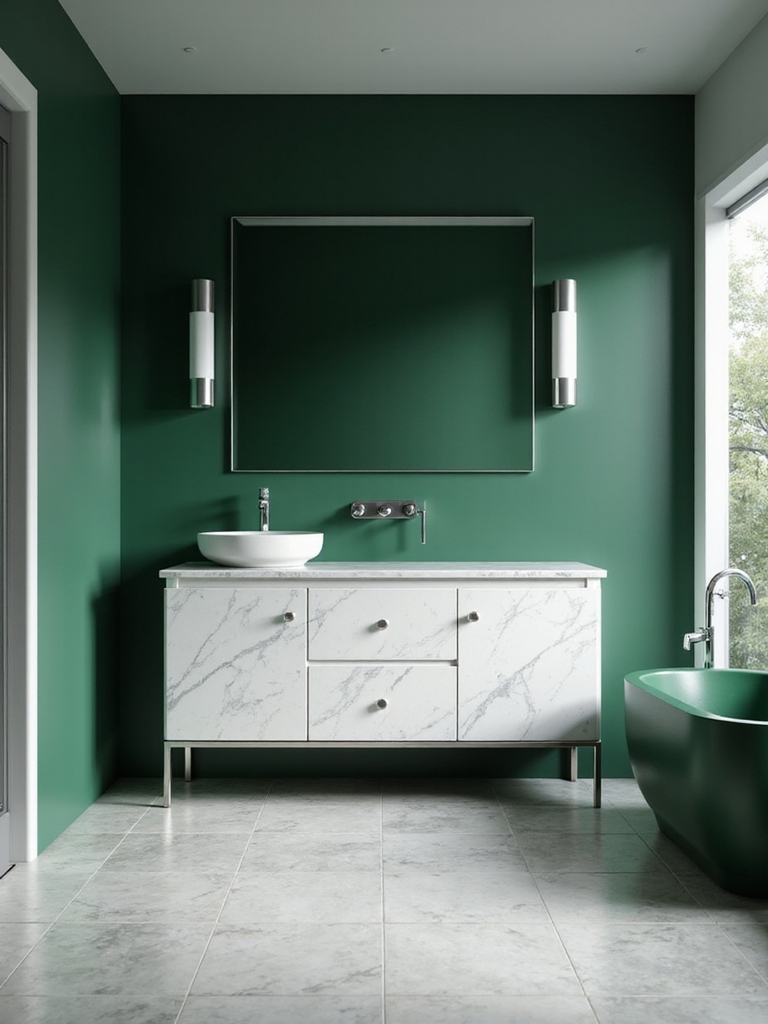 fresh dark green contrast