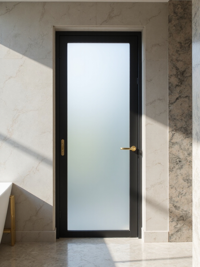 frosted glass privacy doors