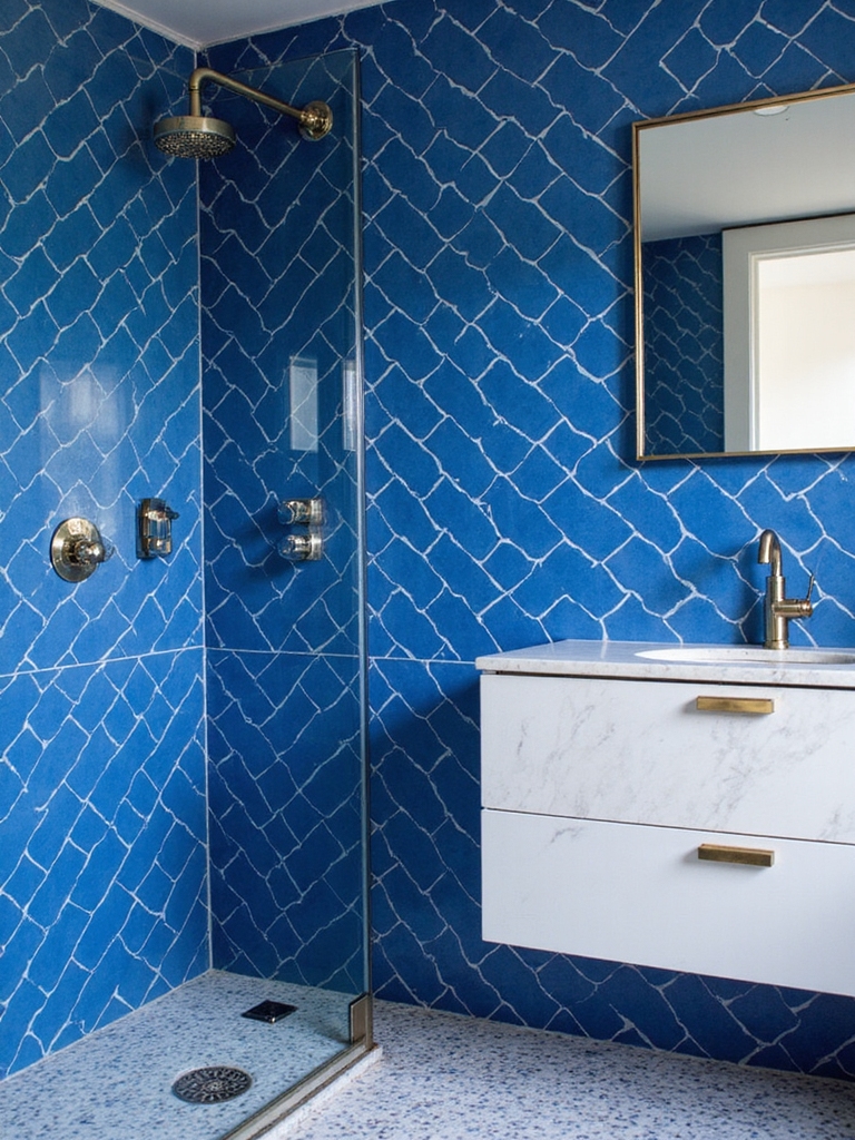 geometric blue tile designs