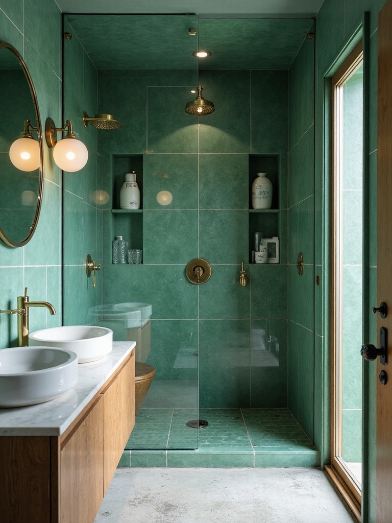 green bathroom tile inspiration