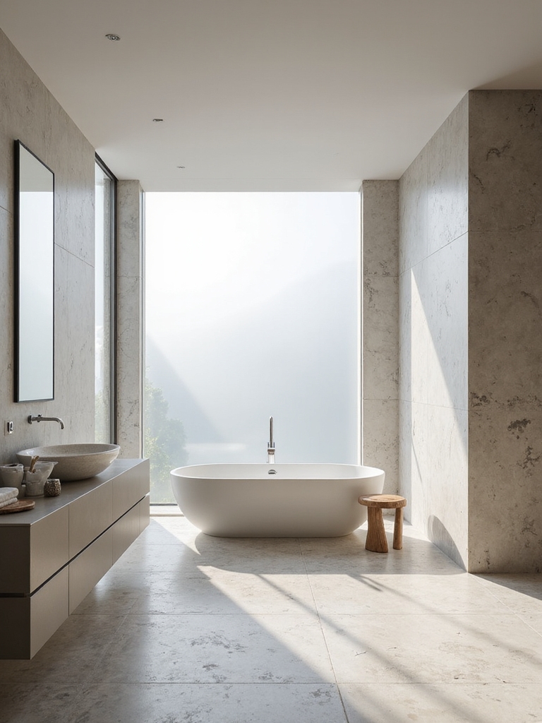 grounded luxury in bathrooms