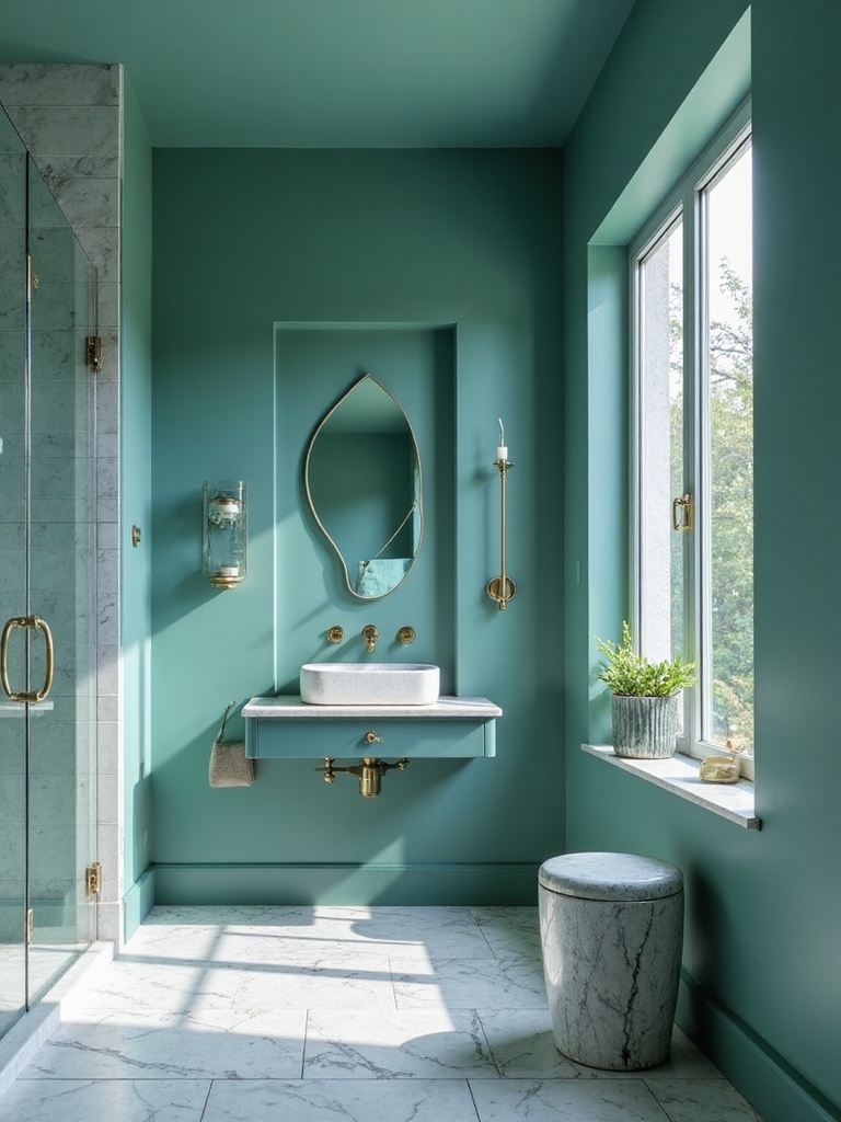 harmonious blue green wall palettes