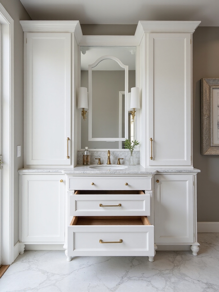 hidden cabinets for organization