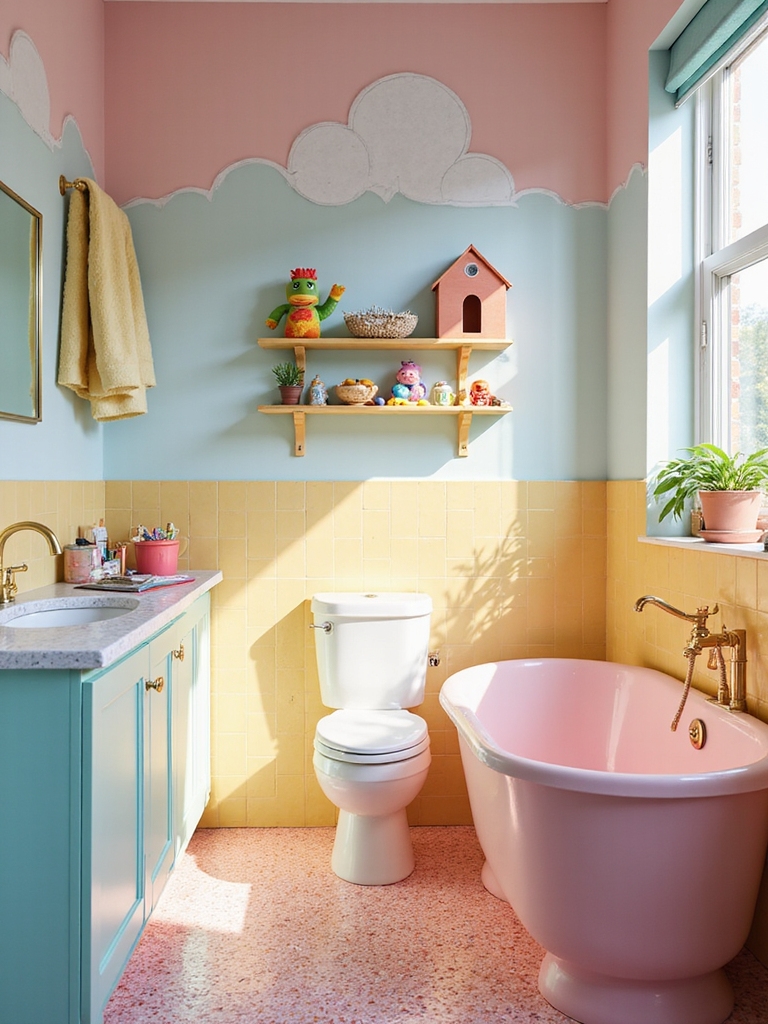 imaginative colorful bathroom designs
