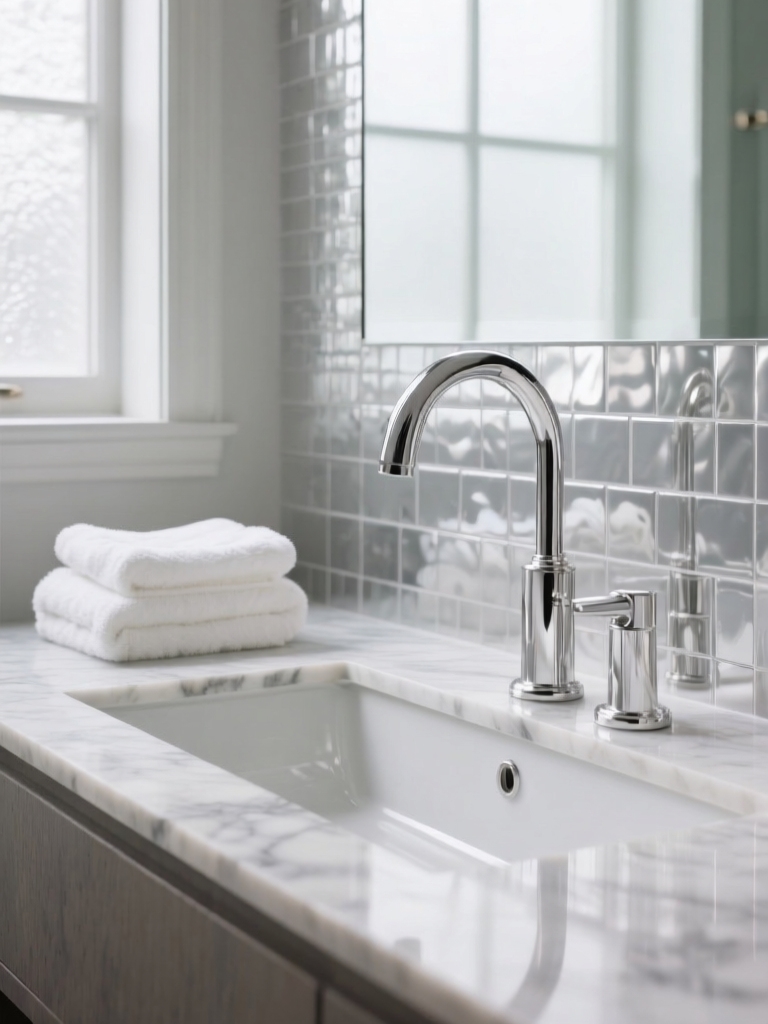 inviting chrome hardware elegance