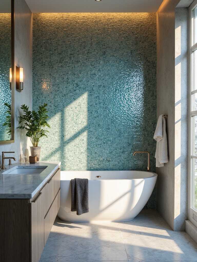 luminous glass tile accents