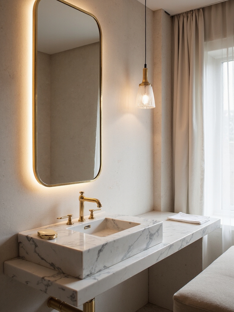 luxe bathroom lighting layers