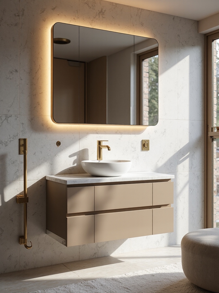 luxe space saving vanity designs