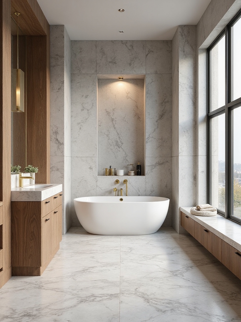luxurious bathroom flooring options
