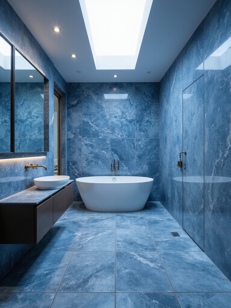 luxurious blue bathroom designs