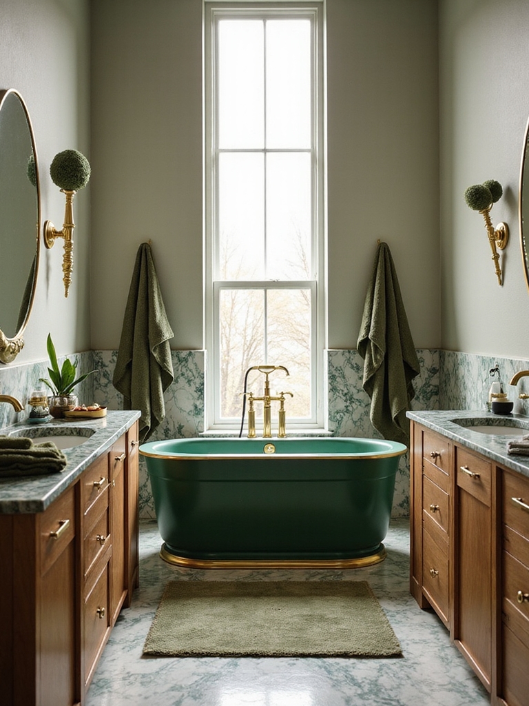 luxurious green and gold