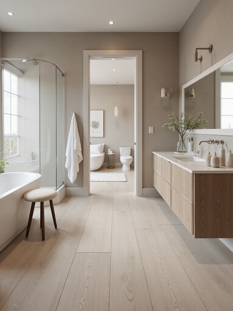 luxurious matte neutral flooring