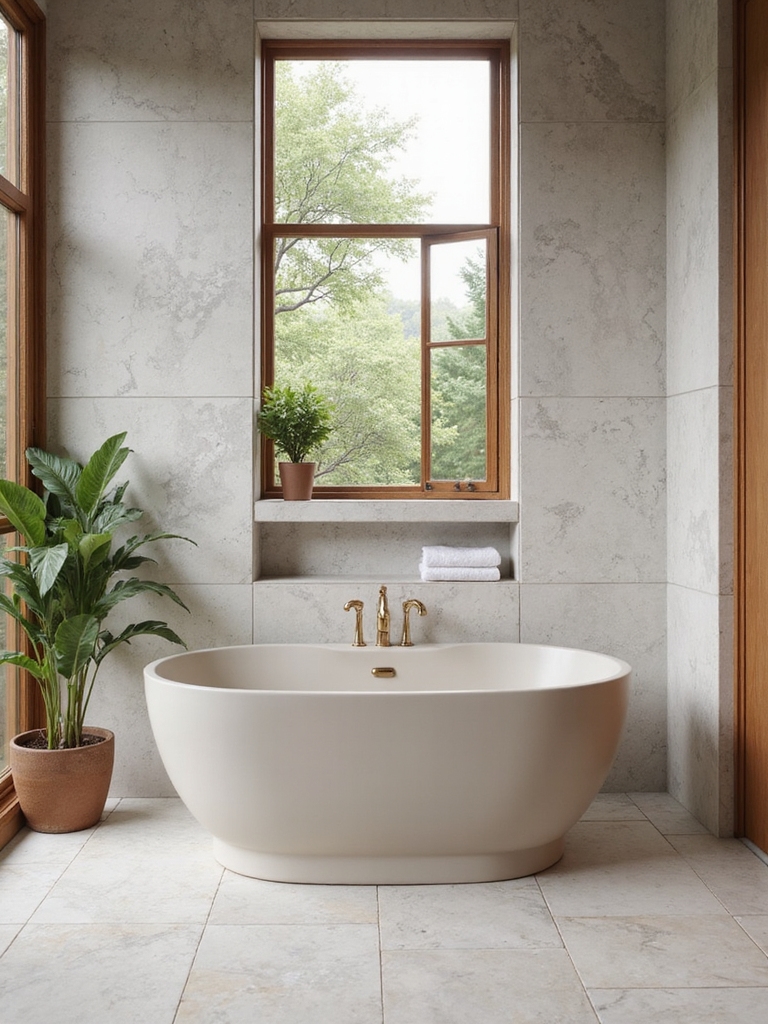 luxurious serene bathroom retreat