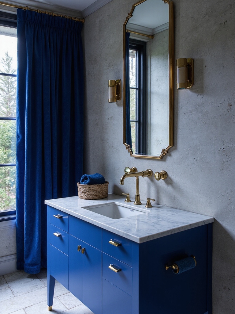 luxurious velvet bathroom accents