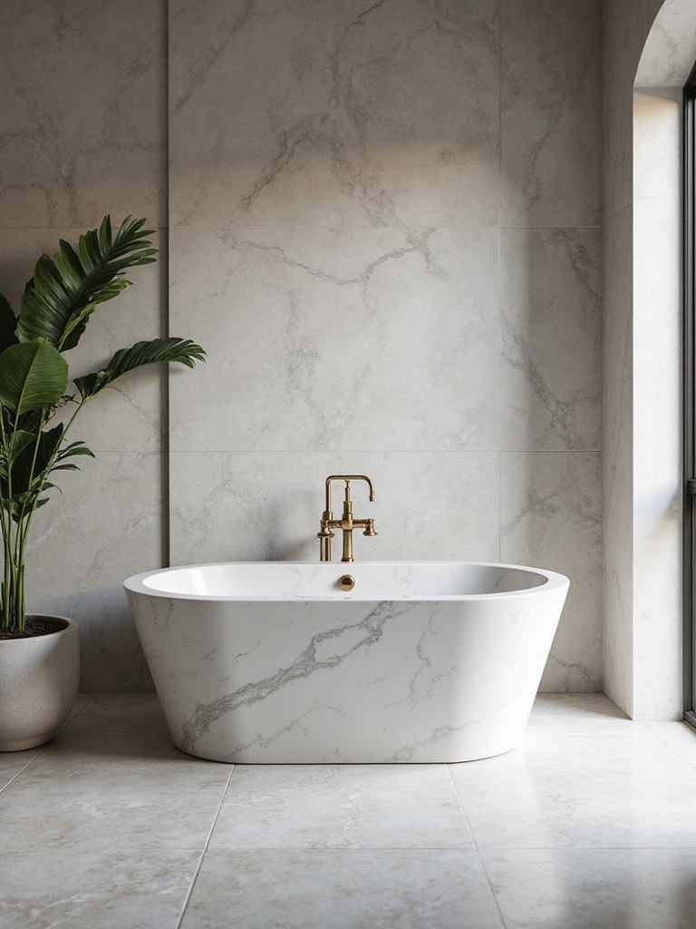 marble tub as centerpiece