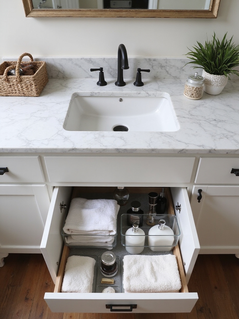 maximize bathroom sink storage
