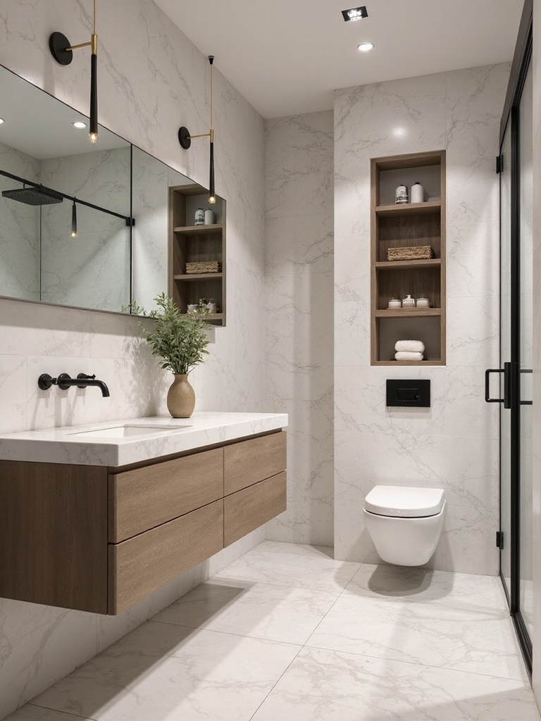 maximize bathroom space efficiently