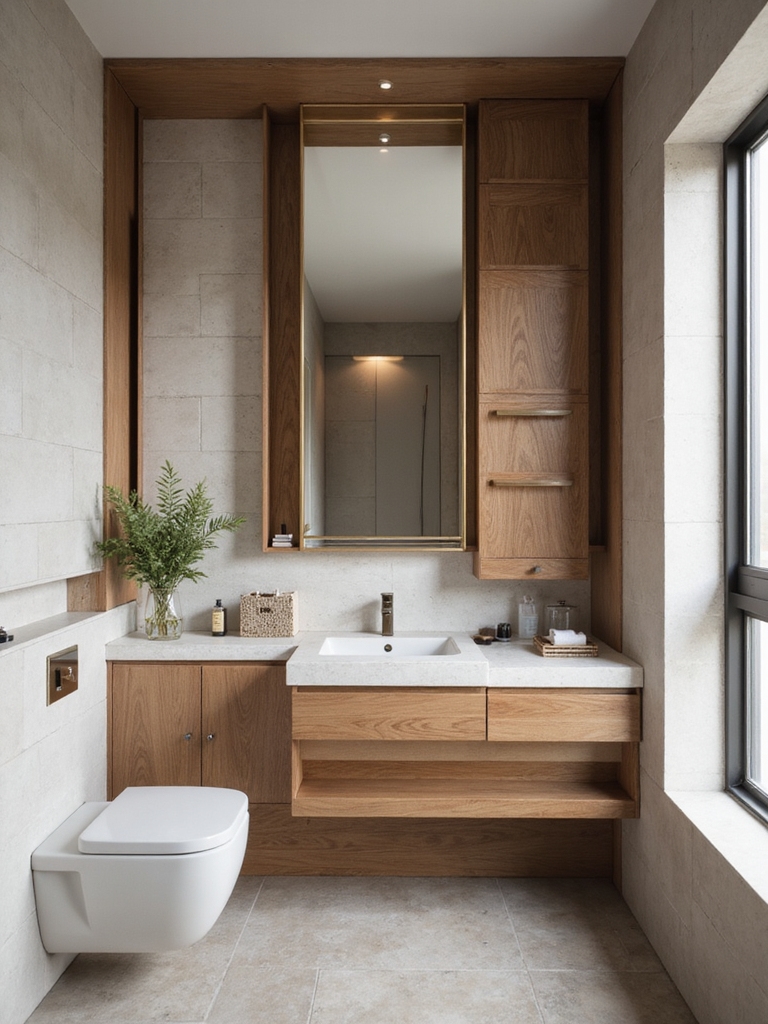 maximize bathroom wall storage