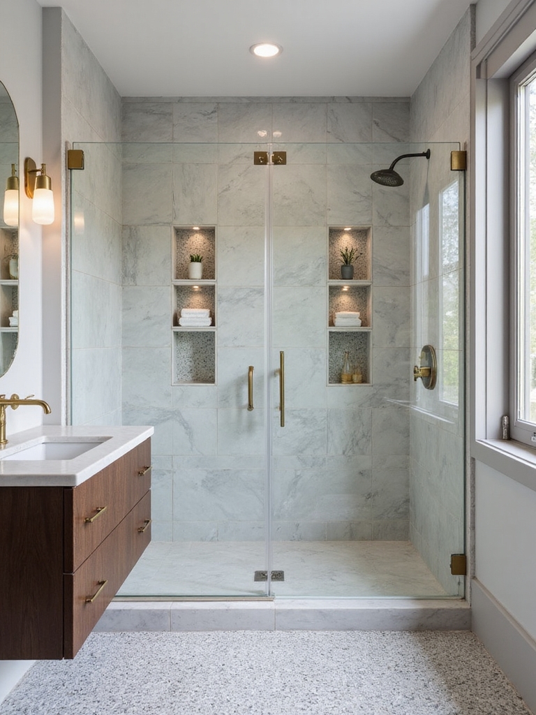 maximize shower storage space