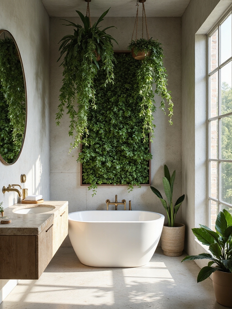 maximize small bath greenery